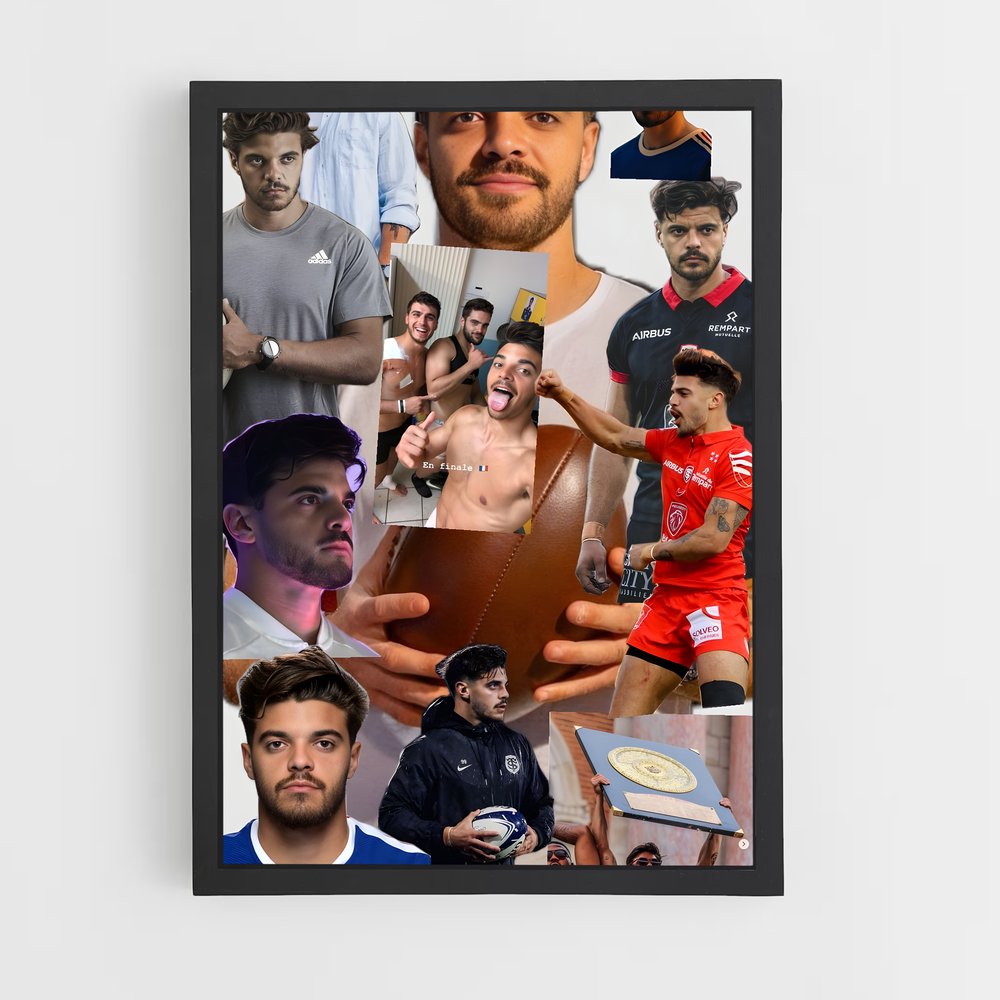Poster Romain ntamack évocatrices – affiche Rugby (vue 2)